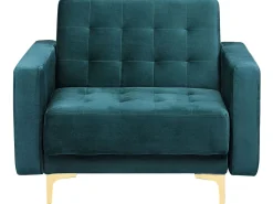 Modular Velvet Living Room Set Teal Aberdeen