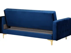 Modular Velvet Living Room Set Navy Blue Aberdeen