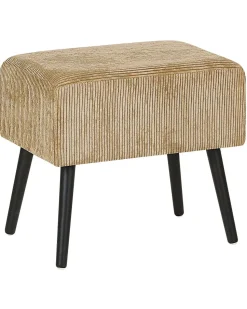 Nachttisch Beige Cord Koffer-Design Eurostar