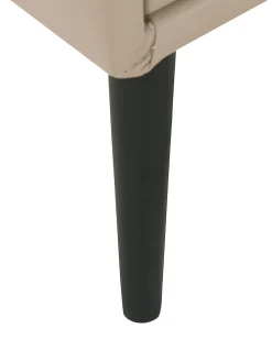 Nachttisch Beige Kunstleder 2 Schubladen Essonne
