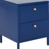 Nachttisch Blau 2 Schubladen Kylea