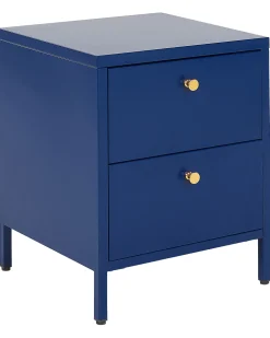 Nachttisch Blau 2 Schubladen Kylea