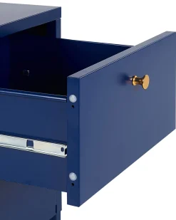 Nachttisch Blau 2 Schubladen Kylea