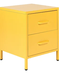 Nachttisch Gelb 2 Schubladen Malavi