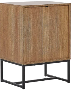 Nachttisch Heller Holzfarbton / Weis 2 Schubladen Nueva