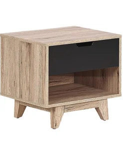 Nachttisch Heller Holzfarbton / Schwarz Spencer