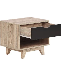 Nachttisch Heller Holzfarbton / Schwarz Spencer