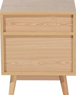 Nachttisch Heller Holzfarbton 2 Schubladen Fargo