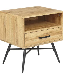 Nachttisch Mit Heller Holzschublade 40 X 40 Cm Lubock