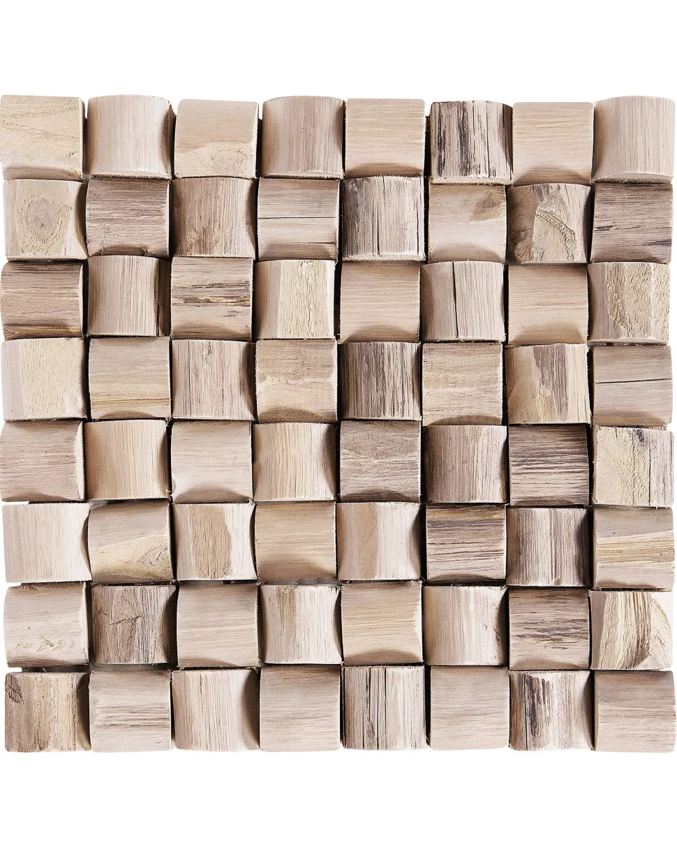 Nachttisch Teakholz Hellbraun Quadratisch 32 X 32 Cm Cajeme