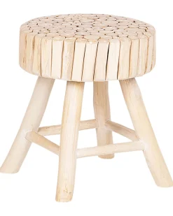 Nachttisch Teakholz Hellbraun 35 Cm Nampa