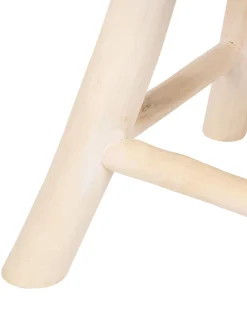Nachttisch Teakholz Hellbraun 35 Cm Nampa