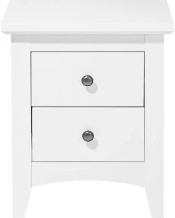 Nachttisch Weis 2 Schubladen Joliet