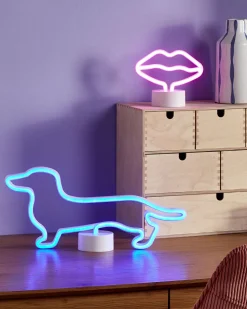 Neonlicht Led Dekofigur Blau Hundeform 20 Cm Francis