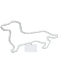 Neonlicht Led Dekofigur Blau Hundeform 20 Cm Francis