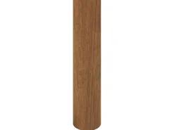 Ottomane Akazienholz Hellbraun Auflage Creme Baratti