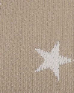 Outdoor Teppich Beige 120 X 180 Cm Sternenmuster Kurzflor Latur