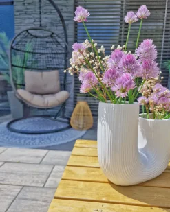 Outdoor Teppich Blau / Weis 140 Cm Zweiseitig Yalak