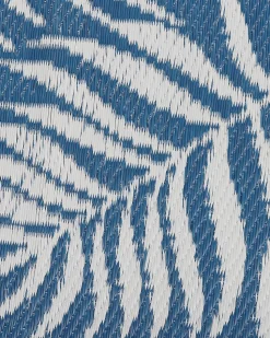 Outdoor Teppich Blau 120 X 180 Cm Palmenmuster Kurzflor Kota