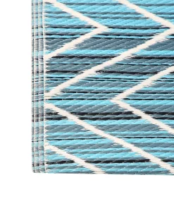 Outdoor Teppich Blau 120 X 180 Cm Mit Zickzackmuster Balotra