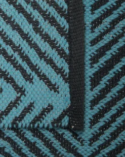 Outdoor Teppich Dunkelgrau 140 X 200 Cm Blattermuster Zweiseitig Kurzflor Mezra