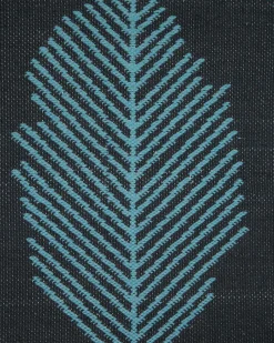 Outdoor Teppich Dunkelgrau 140 X 200 Cm Blattermuster Zweiseitig Kurzflor Mezra