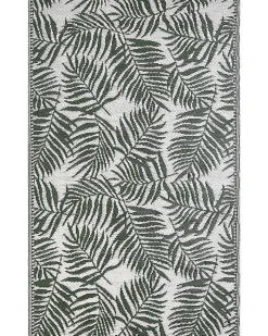 Outdoor Teppich Dunkelgrun 120 X 180 Cm Palmenmuster Kurzflor Kota