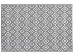 Outdoor Teppich Grau 120 X 180 Cm Geometrisches Muster Dhule