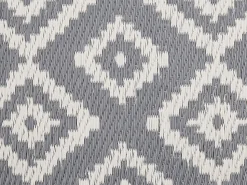 Outdoor Teppich Grau 120 X 180 Cm Geometrisches Muster Dhule