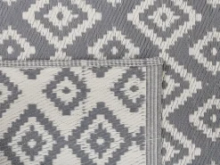 Outdoor Teppich Grau 120 X 180 Cm Geometrisches Muster Dhule