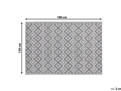 Outdoor Teppich Grau 120 X 180 Cm Geometrisches Muster Dhule