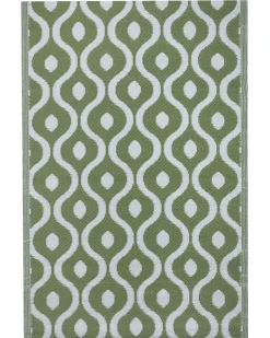 Outdoor Teppich Grun 120 X 180 Cm Marokkanisches Muster Zweiseitig Kurzflor Pune