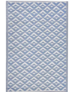 Outdoor Teppich Hellblau 120 X 180 Cm Geometrisches Muster Bihar