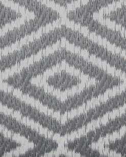 Outdoor Teppich Hellgrau 90 X 150 Cm Geometrisches Muster Kurzflor Sikar
