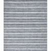 Outdoor Teppich Hellgrau / Weis 160 X 230 Cm Streifenmuster Kurzflor Bademli