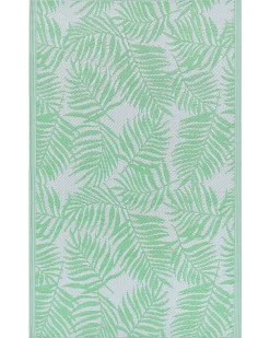 Outdoor Teppich Hellgrun 120 X 180 Cm Palmenmuster Kurzflor Kota