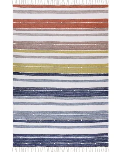 Outdoor Teppich Mehrfarbig 160 X 230 Cm Streifenmuster Kurzflor Tozakli