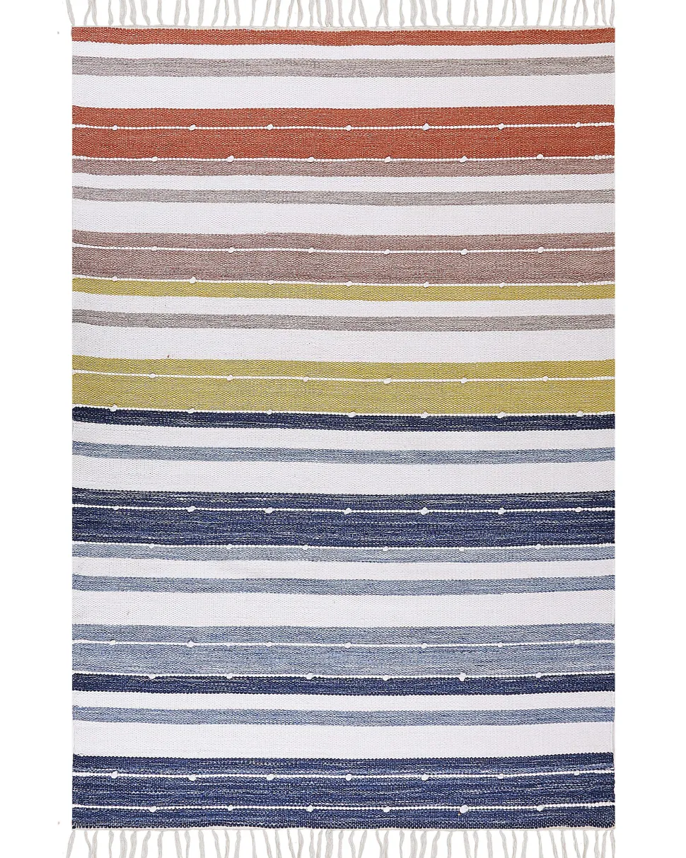 Outdoor Teppich Mehrfarbig 160 X 230 Cm Streifenmuster Kurzflor Tozakli