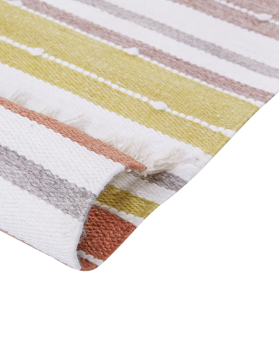 Outdoor Teppich Mehrfarbig 160 X 230 Cm Streifenmuster Kurzflor Tozakli