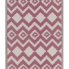 Outdoor Teppich Rosa 120 X 180 Cm Zickzack-Muster Kurzflor Dewas