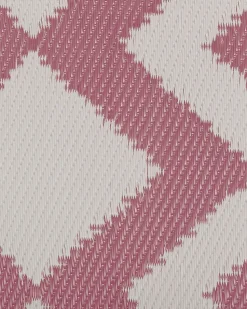 Outdoor Teppich Rosa 120 X 180 Cm Zickzack-Muster Kurzflor Dewas