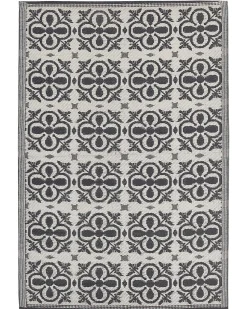 Outdoor Teppich Schwarz / Weis 120 X 180 Cm Geometrisches Muster Nellur