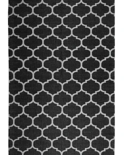 Outdoor Teppich Schwarz-Weis 160 X 230 Cm Zweiseitig Kurzflor Aladana