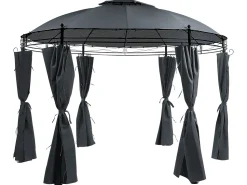 Pavillon Stahl Graphitgrau 368 Cm Safara