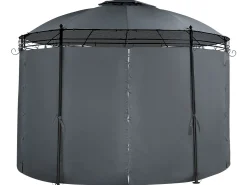 Pavillon Stahl Graphitgrau 368 Cm Safara