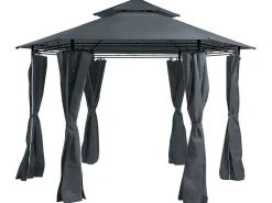 Pavillon Stahl Graphitgrau 350 Cm Portel