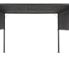 Pergola Mit Led-Beleuchtung Stahl Dunkelgrau 310 X 310 Cm Parga