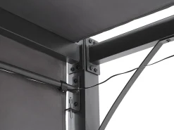 Pergola Mit Led-Beleuchtung Stahl Dunkelgrau 310 X 310 Cm Parga