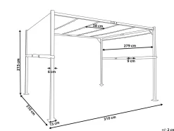 Pergola Mit Led-Beleuchtung Stahl Dunkelgrau 310 X 310 Cm Parga