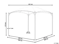 Pergola Stahl Beige 305 X 305 Cm Vomero
